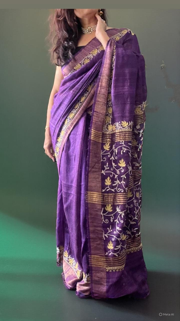 Tvareetaz Premiums -  Gichcha Kashmiri Saree - Image 9