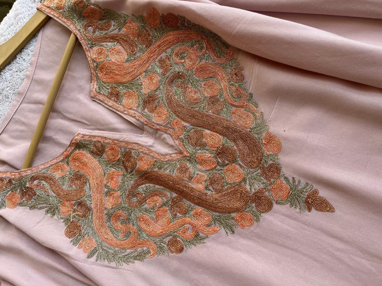 Elegant Comfort Meets Tradition: Kashmiri Tilla Embroidery Kaftan by Tvareetaz - Image 2