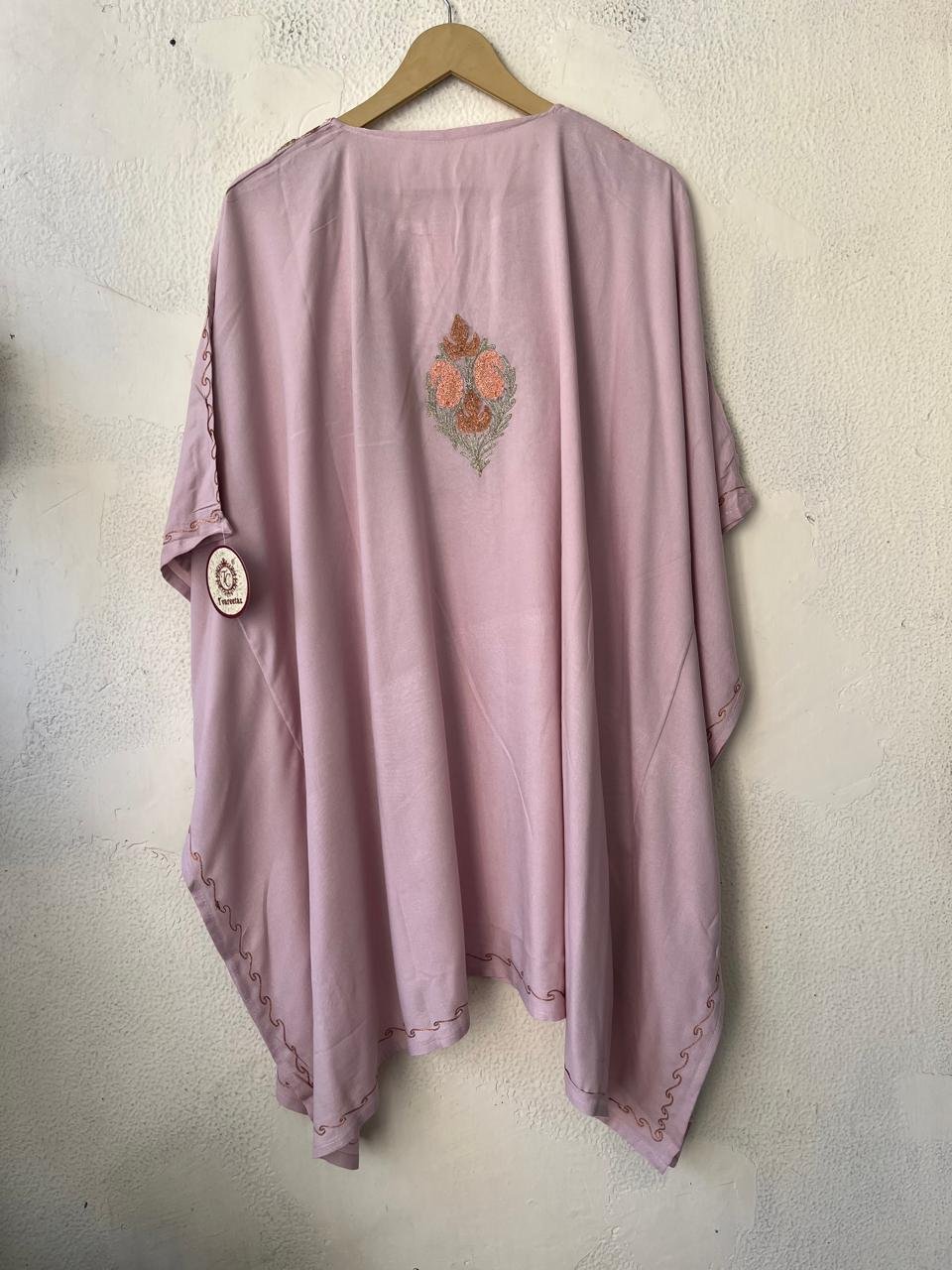 Elegant Comfort Meets Tradition: Kashmiri Tilla Embroidery Kaftan by Tvareetaz - Image 3