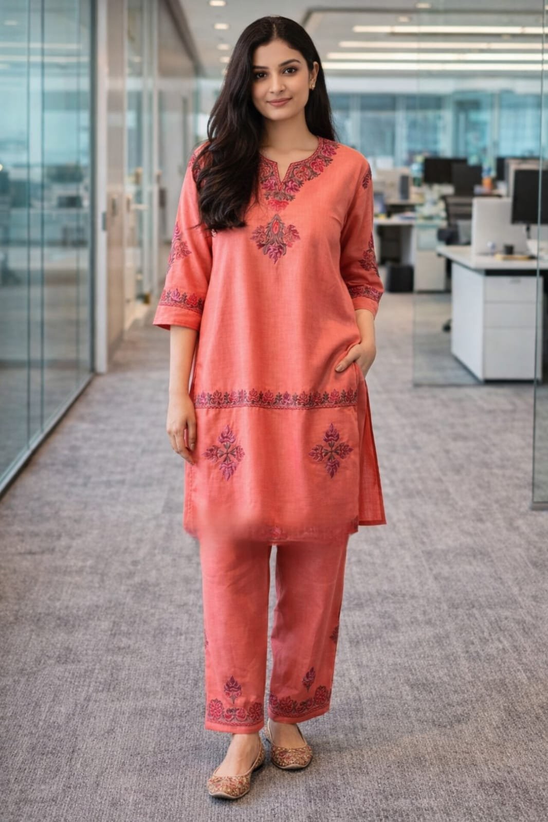 💎 A Story Woven in Soul: Your Kashmiri Aari Cordset Awaits! 💎