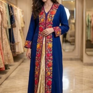 Arabic Shrug in Pure Wool | Hand-Embroidered in Kashmir