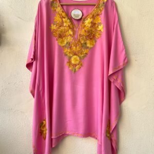 Kashmiri Aari Embroidered Rayon Kaftan