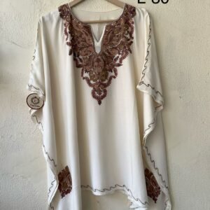 Kashmiri Aari Embroidered Rayon Kaftan