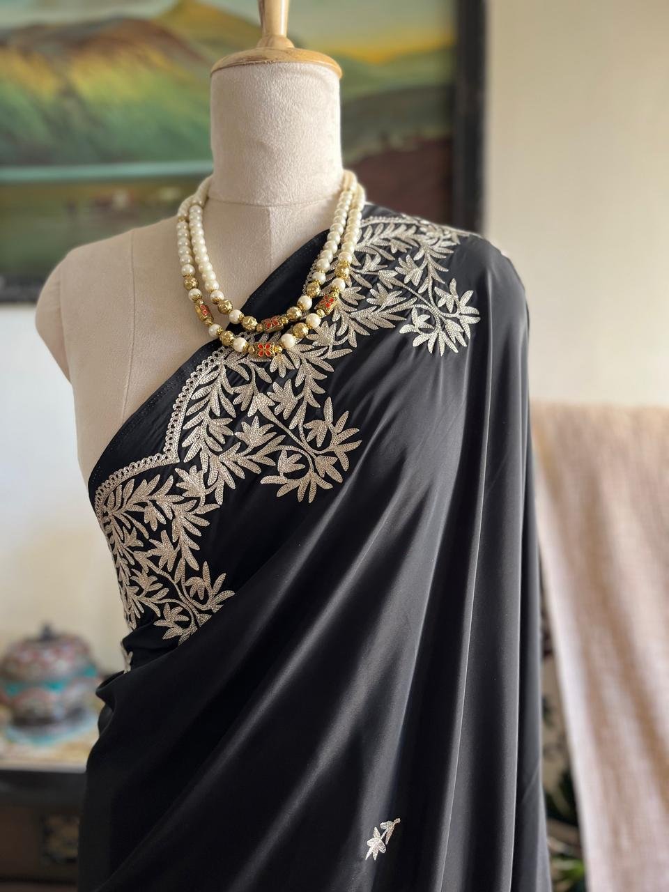 Jashan – Kashmiri Tilla Embroidery Saree✨ - Image 5