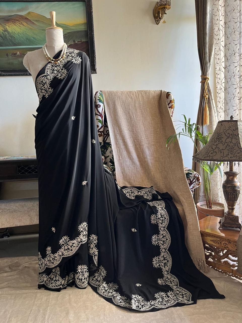Jashan – Kashmiri Tilla Embroidery Saree✨ - Image 6