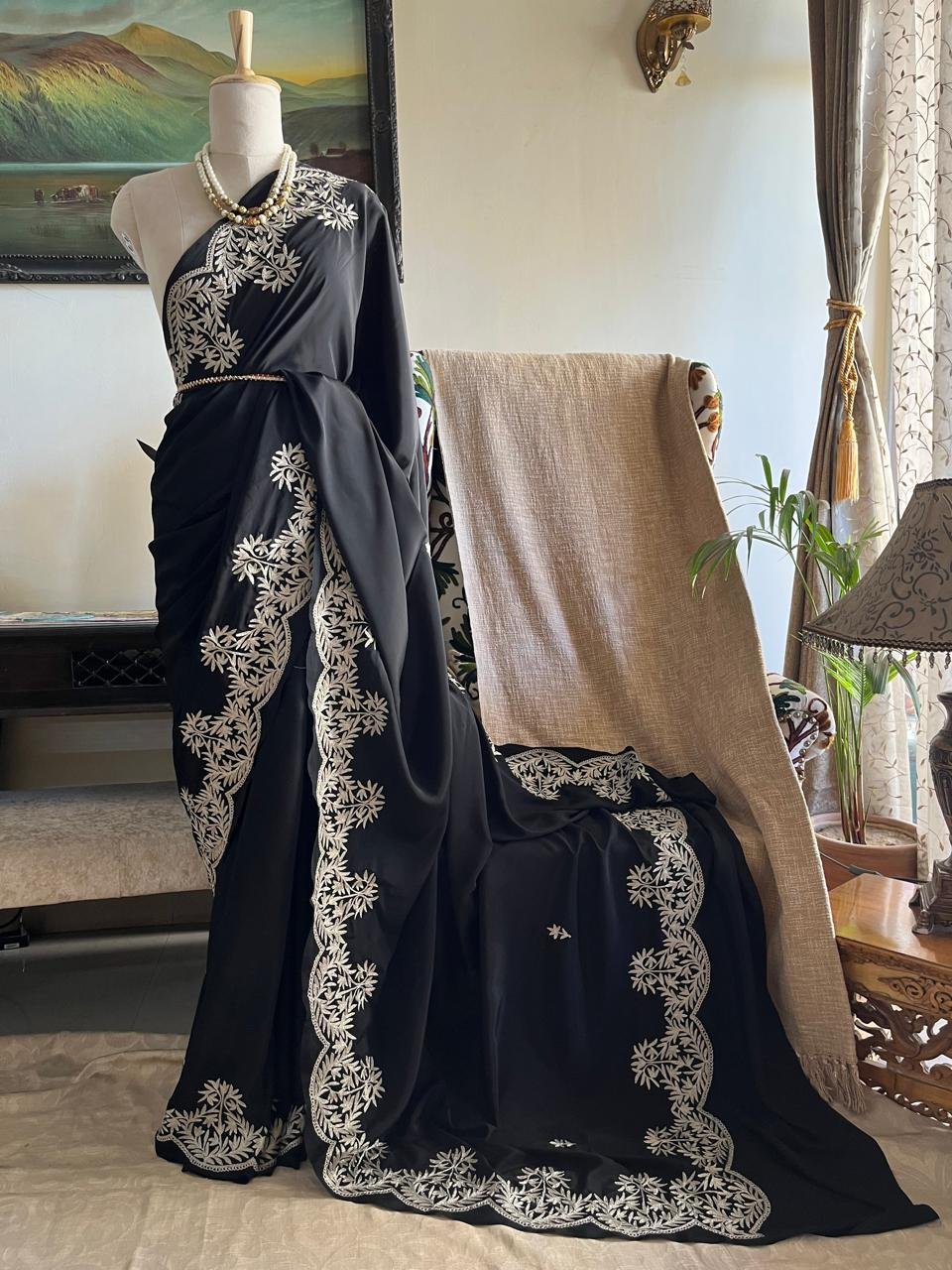 Jashan – Kashmiri Tilla Embroidery Saree✨ - Image 9