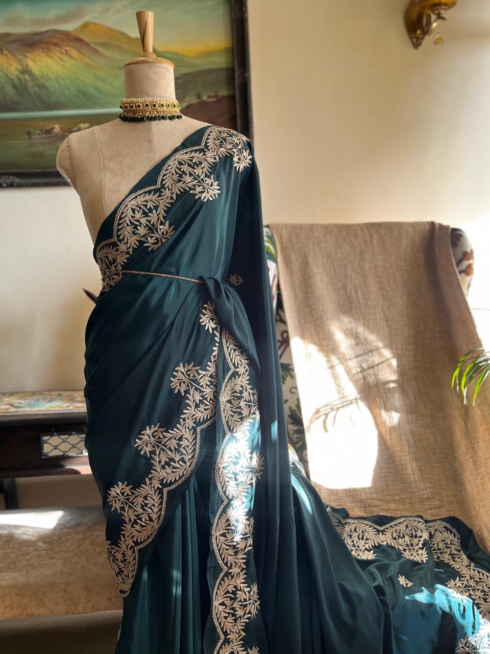 Jashan – Kashmiri Tilla Embroidery Saree✨ - Image 5
