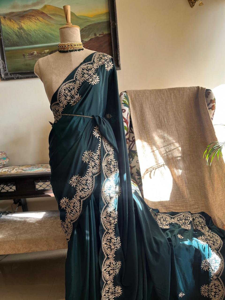 Jashan – Kashmiri Tilla Embroidery Saree✨ - Image 4