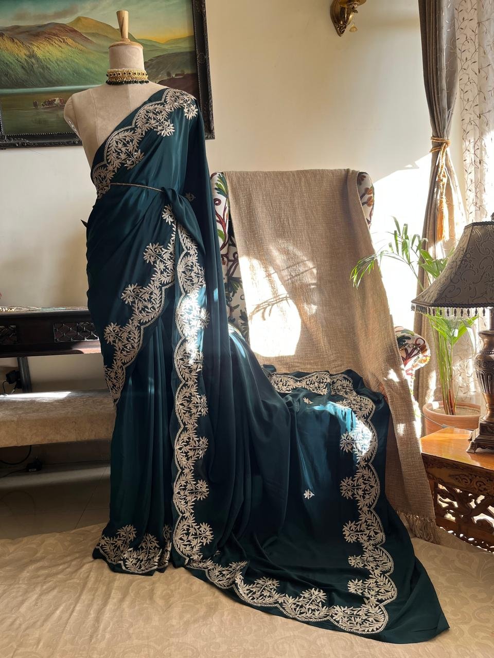 Jashan – Kashmiri Tilla Embroidery Saree✨ - Image 3
