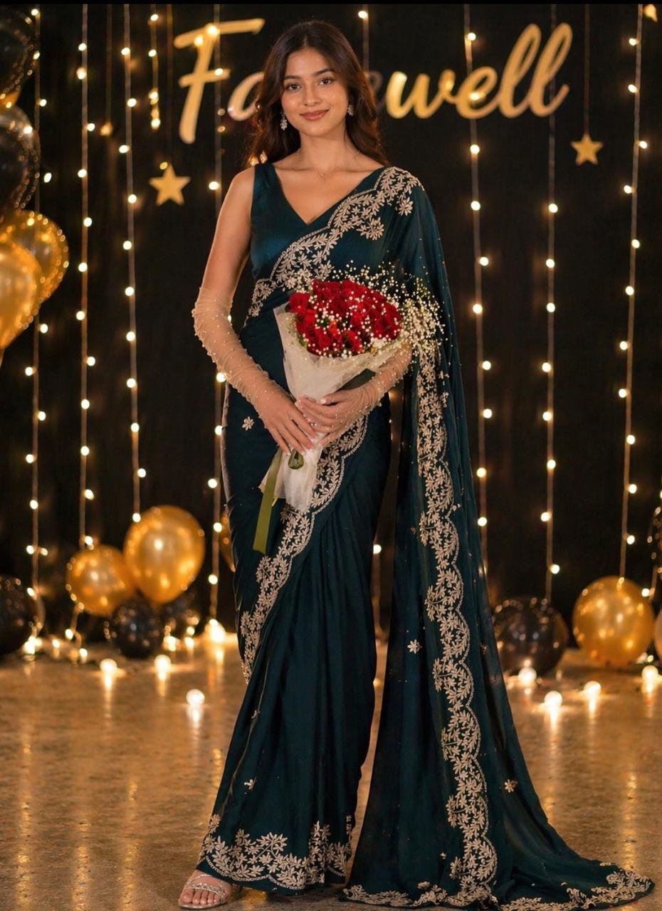 Jashan – Kashmiri Tilla Embroidery Saree✨