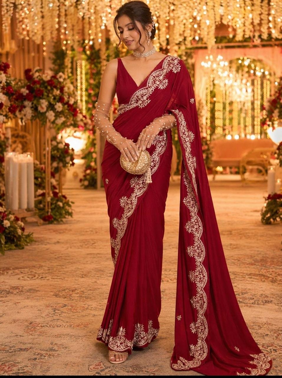 Jashan – Kashmiri Tilla Embroidery Saree✨