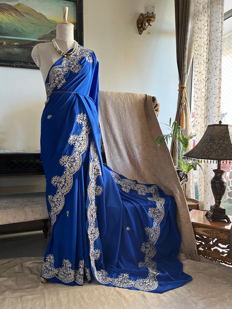 Jashan – Kashmiri Tilla Embroidery Saree✨ - Image 4