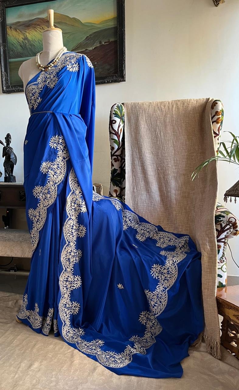 Jashan – Kashmiri Tilla Embroidery Saree✨ - Image 3