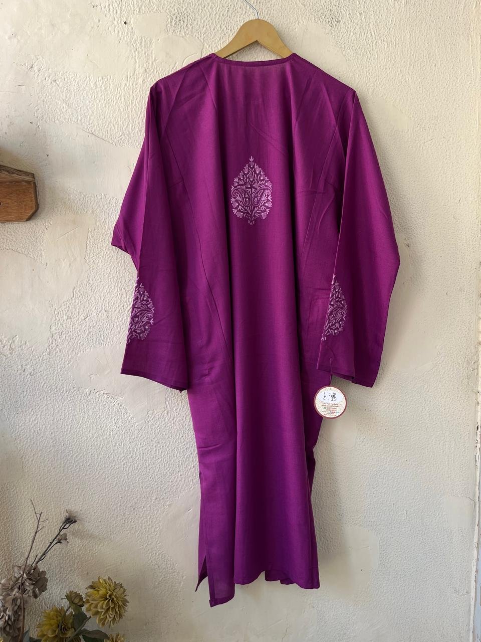 Handcrafted Luxury: Kashmiri Aari Embroidered Pheran (Copy) - Image 3