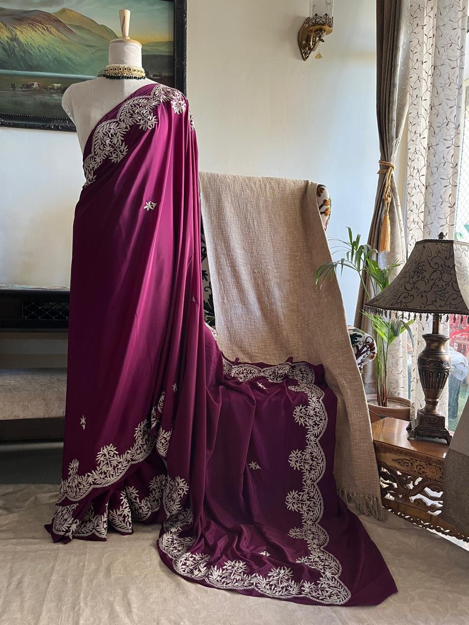 Jashan – Kashmiri Tilla Embroidery Saree✨ - Image 6