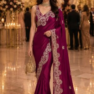 Jashan – Kashmiri Tilla Embroidery Saree✨