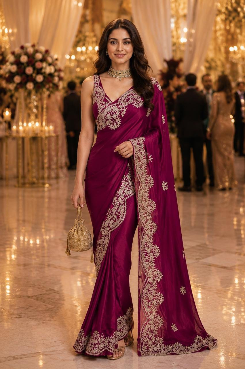 Jashan – Kashmiri Tilla Embroidery Saree✨