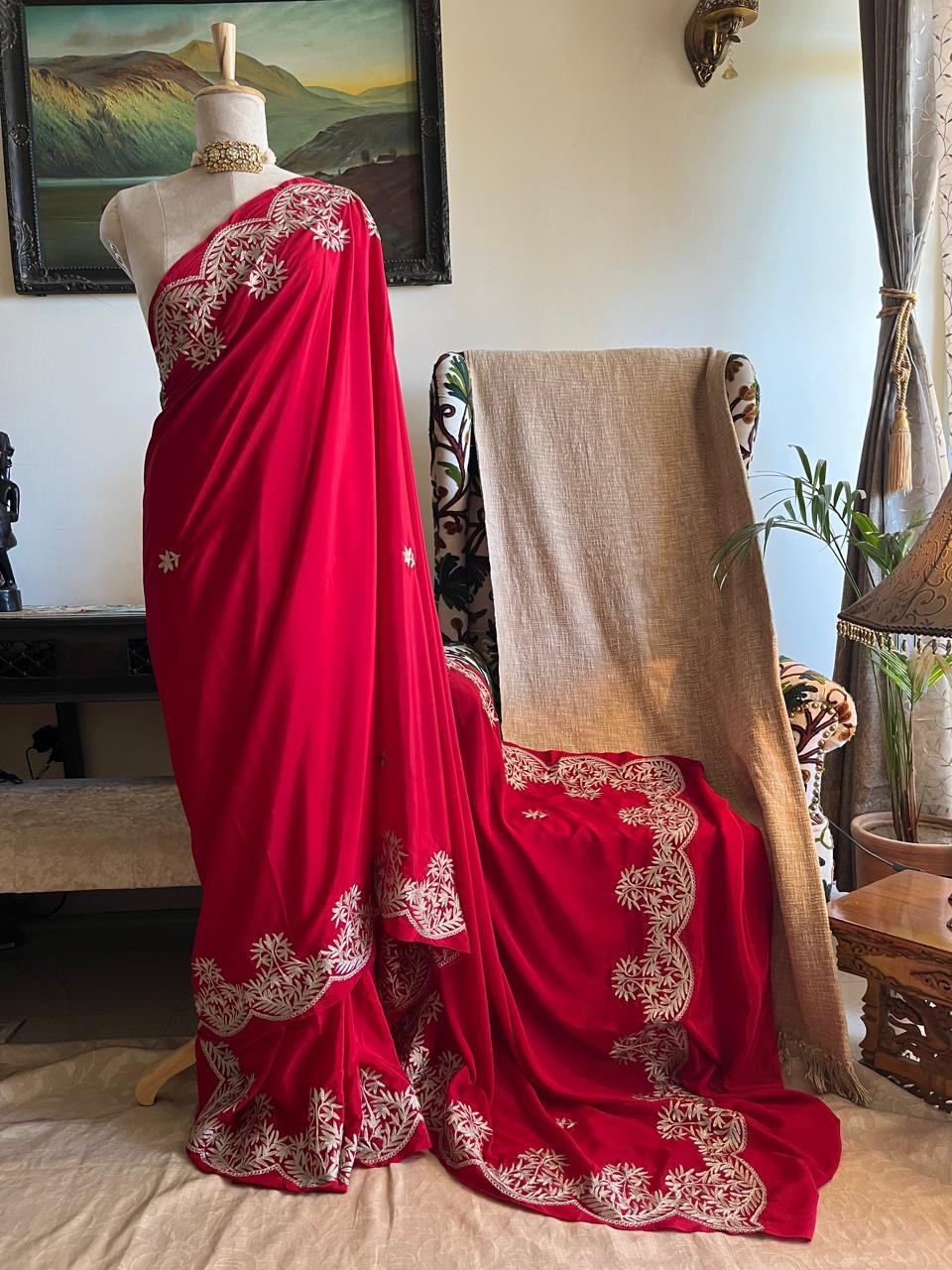 Jashan – Kashmiri Tilla Embroidery Saree✨ - Image 9