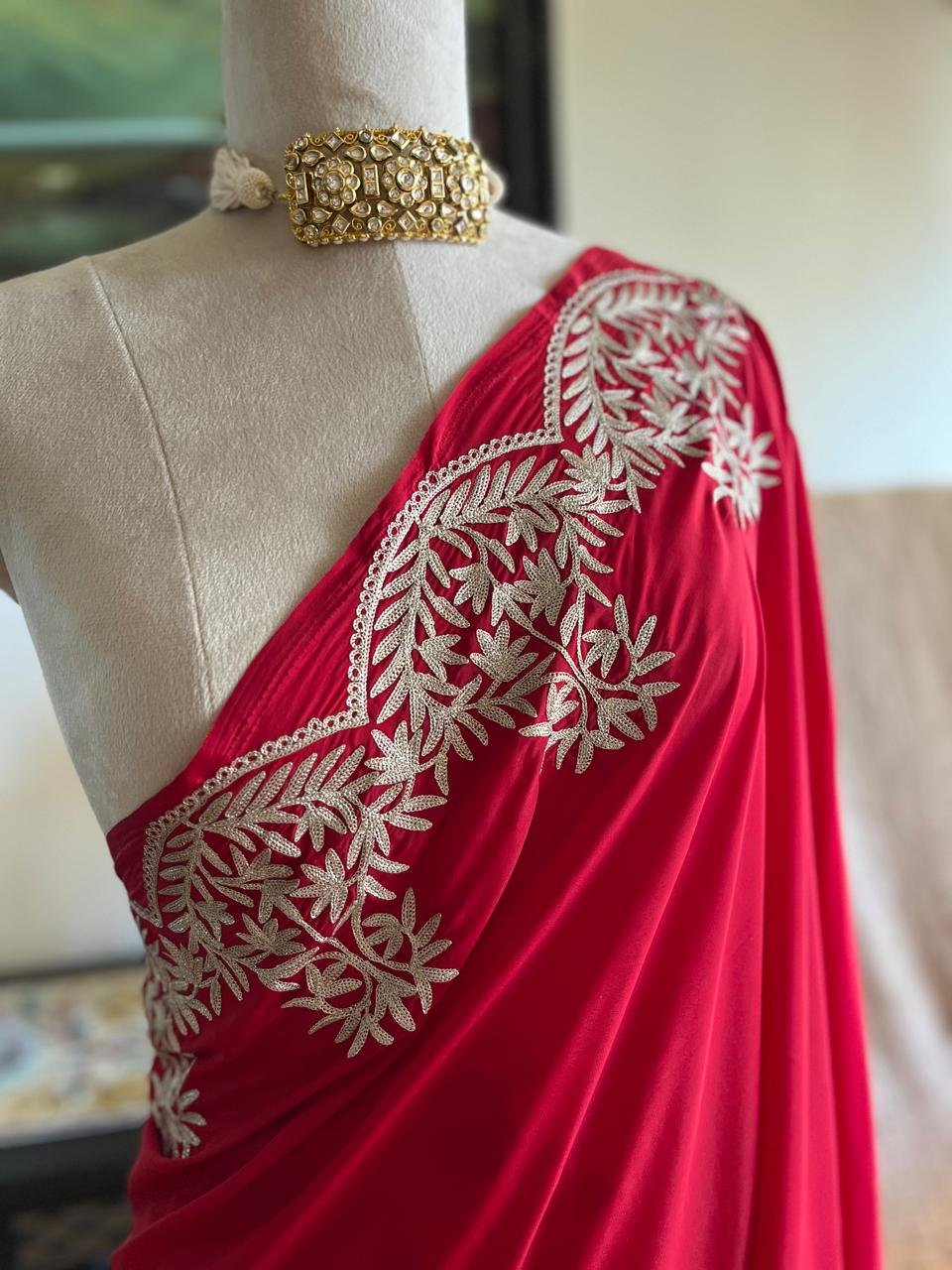 Jashan – Kashmiri Tilla Embroidery Saree✨ - Image 8