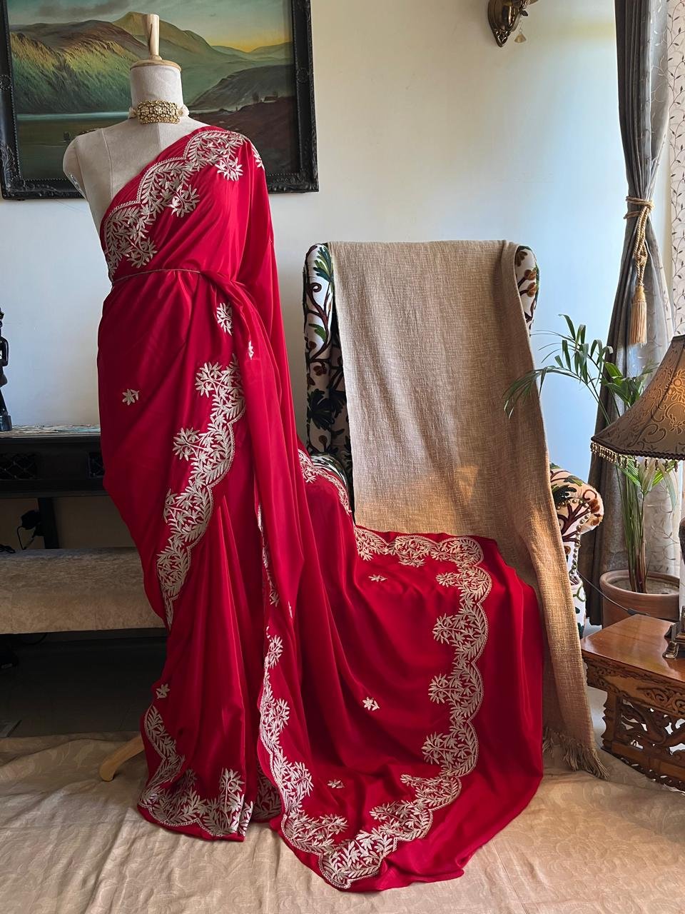 Jashan – Kashmiri Tilla Embroidery Saree✨ - Image 7