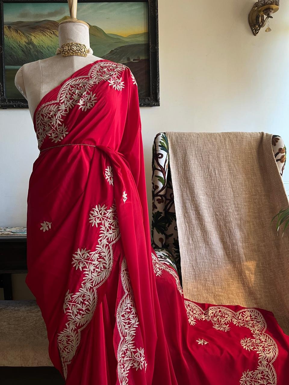 Jashan – Kashmiri Tilla Embroidery Saree✨ - Image 6