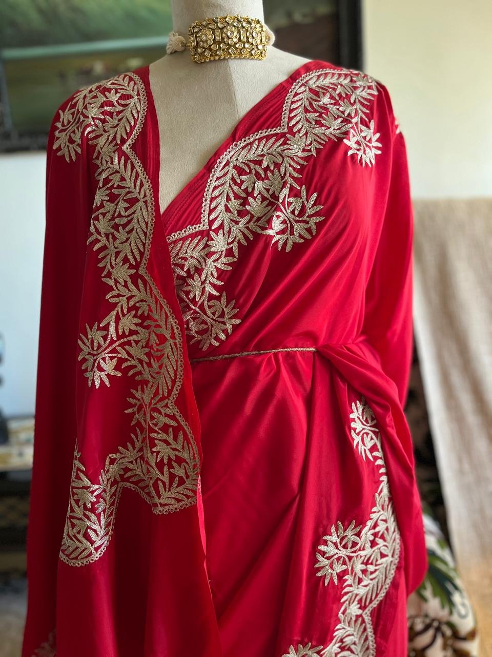 Jashan – Kashmiri Tilla Embroidery Saree✨ - Image 5