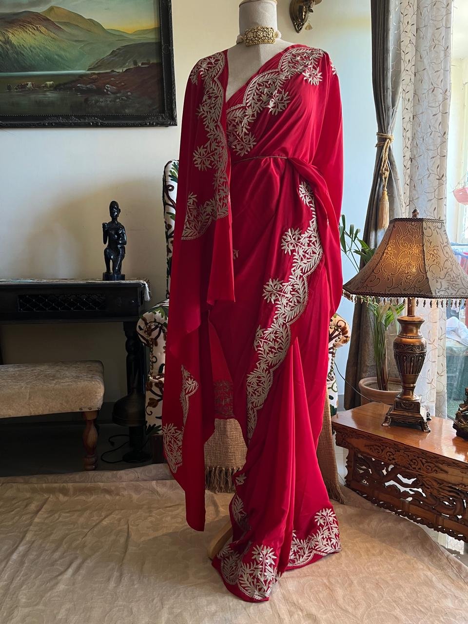 Jashan – Kashmiri Tilla Embroidery Saree✨ - Image 3