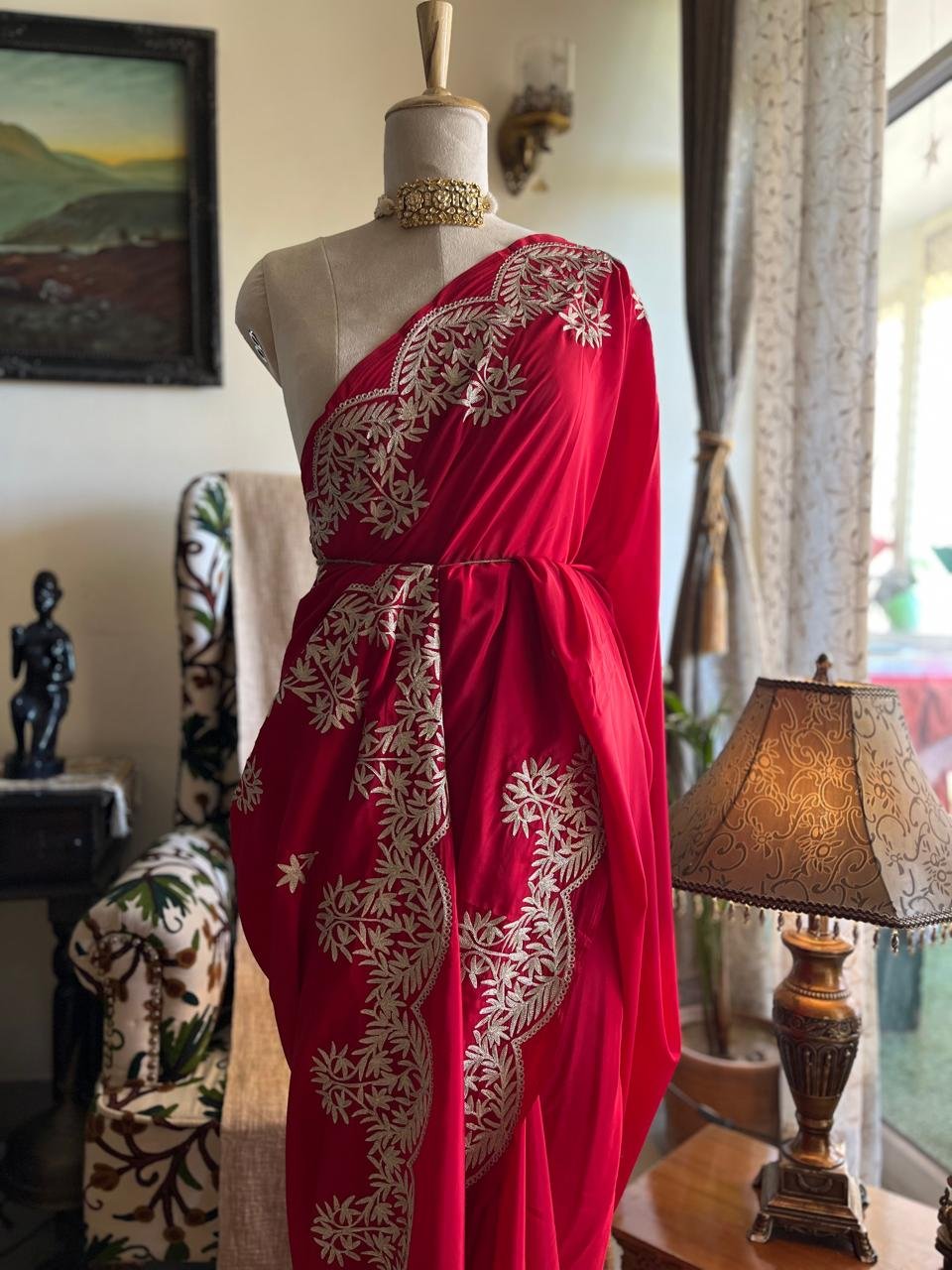 Jashan – Kashmiri Tilla Embroidery Saree✨ - Image 2