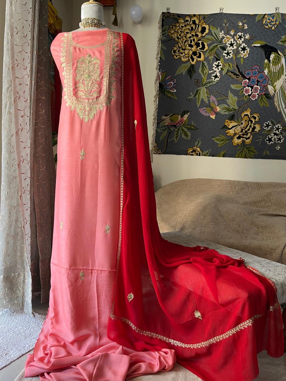 Kashmiri Ethenic Wear  Tilla Suit