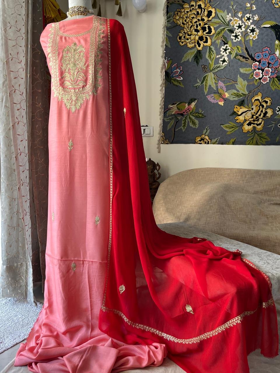 Kashmiri Ethenic Wear  Tilla Suit