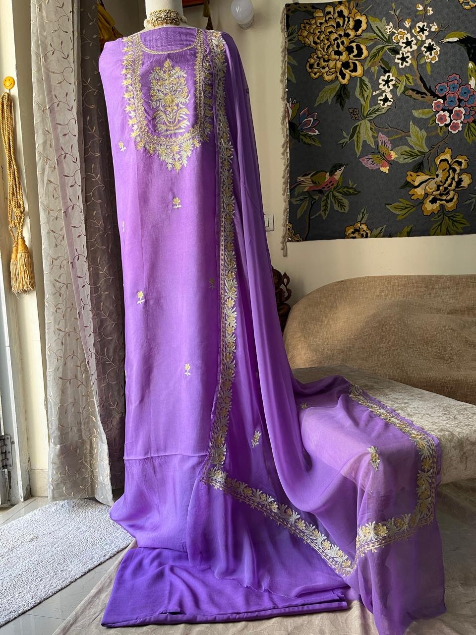 Kashmiri Ethenic Wear  Tilla Suit