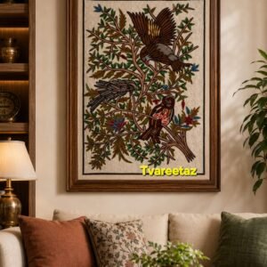 Hand-Embroidered Kashmiri Wall Hanging (2 x 3 Feet)