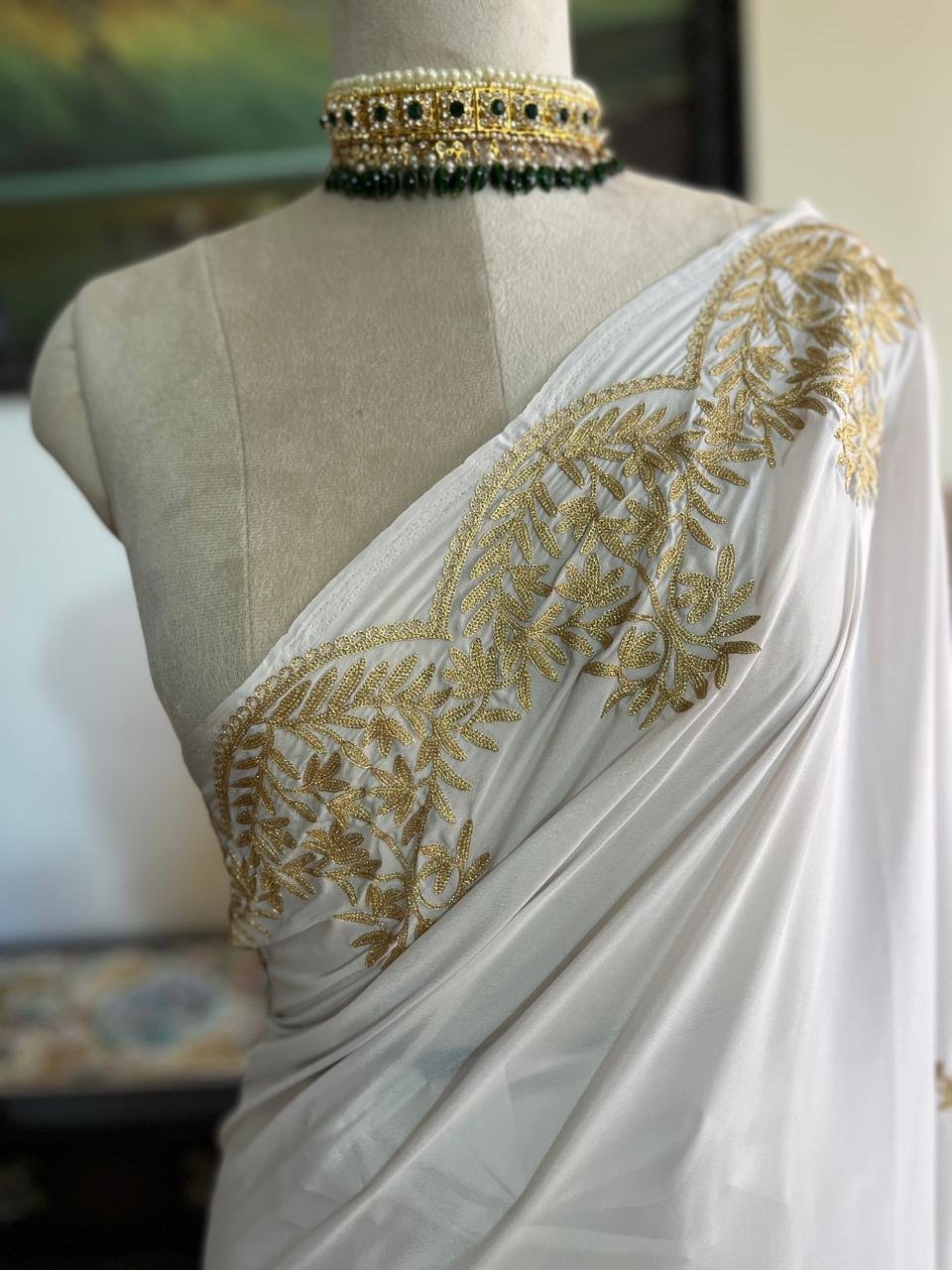 Jashan – Kashmiri Tilla Embroidery Saree✨ - Image 13