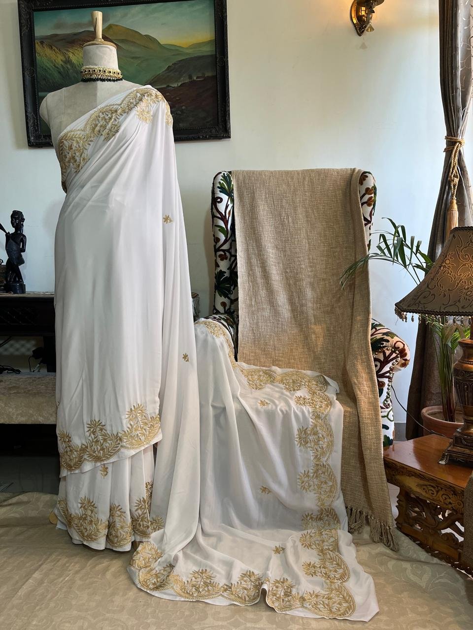 Jashan – Kashmiri Tilla Embroidery Saree✨ - Image 8
