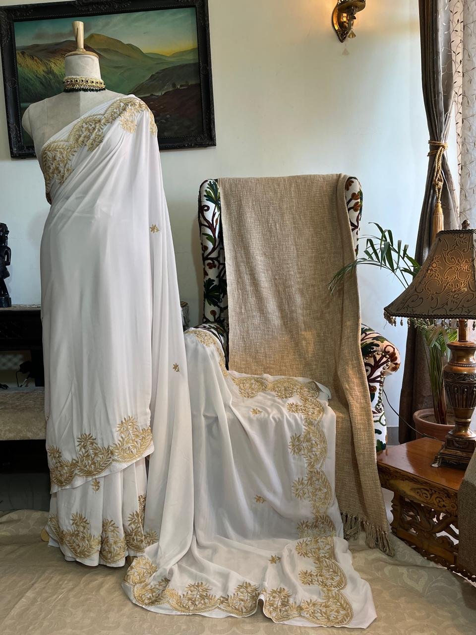 Jashan – Kashmiri Tilla Embroidery Saree✨ - Image 7