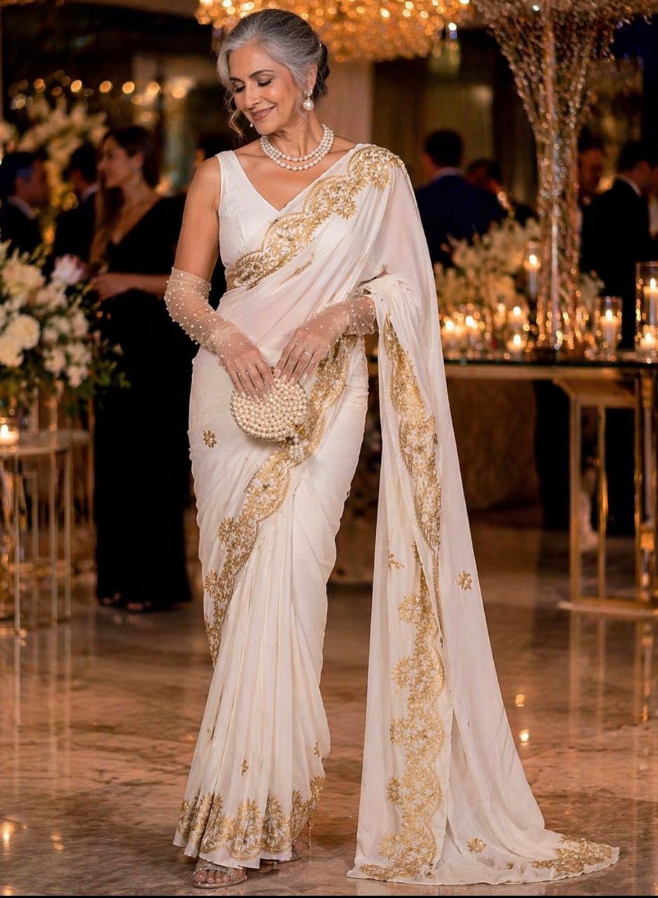 Jashan – Kashmiri Tilla Embroidery Saree✨